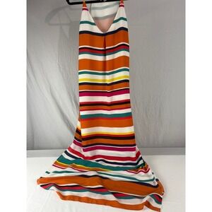 Lila Rose Maxi Dress Size 6 Striped Sleeveless Colorful Casual Summer